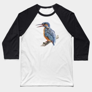Kingfisher Bird Drawing Baseball T-Shirt